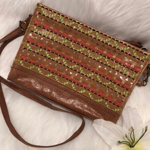 the Sak crossbody. Embroidered  details